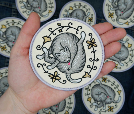 Cat Butt Lick - Embroidered Patch