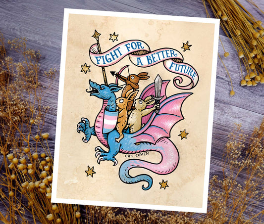 Fight For A Better Future - Art Print