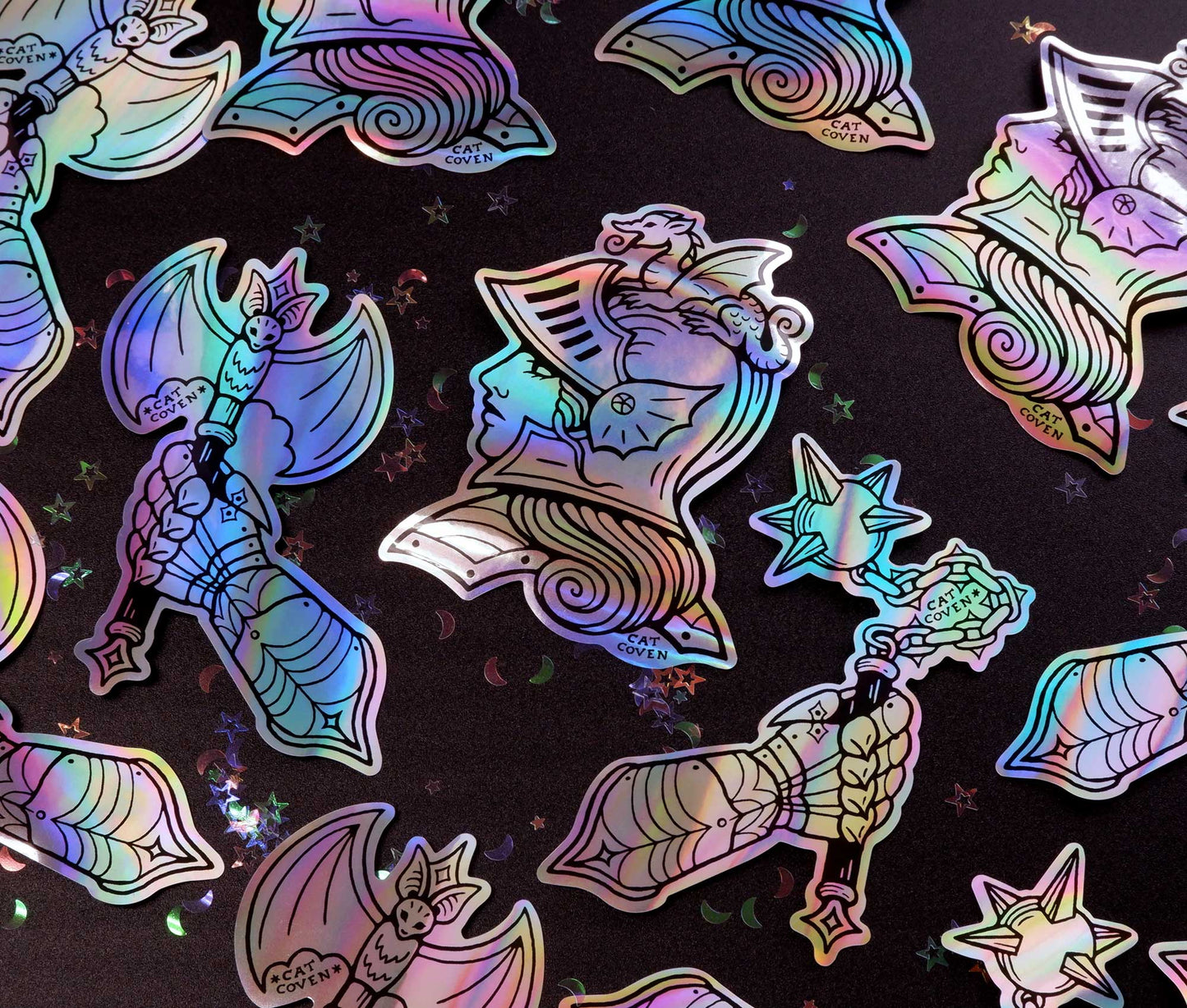 Lady Knight - Holographic Sticker