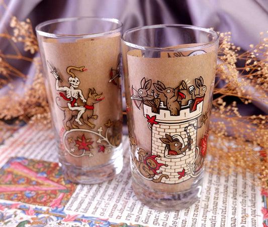 FLAWED ✷ Medieval Battle - Drinking Glass
