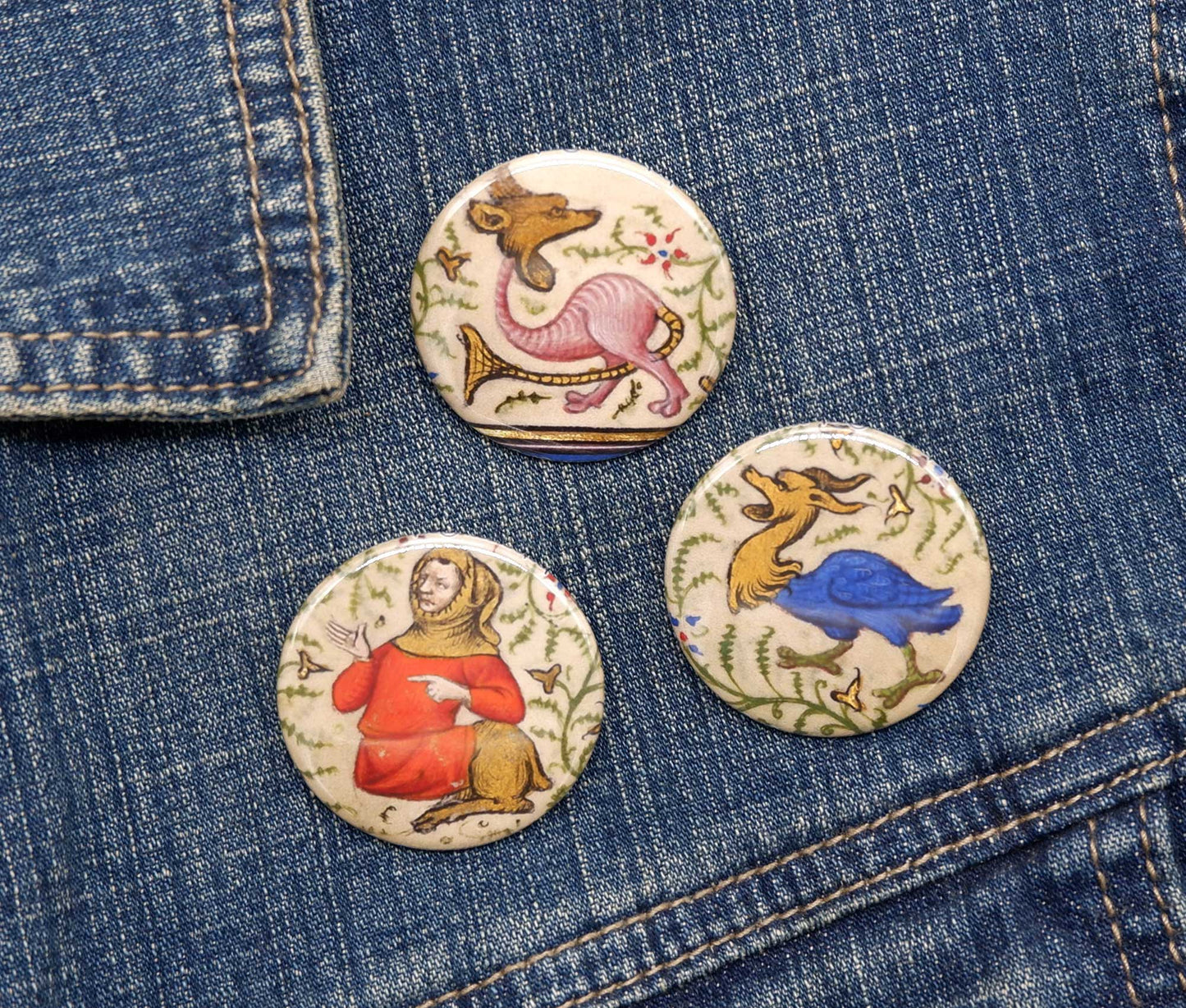 Medieval Friends - Pinback Button Set