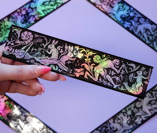 Rabbits vs Skeletons - Holographic Sticker