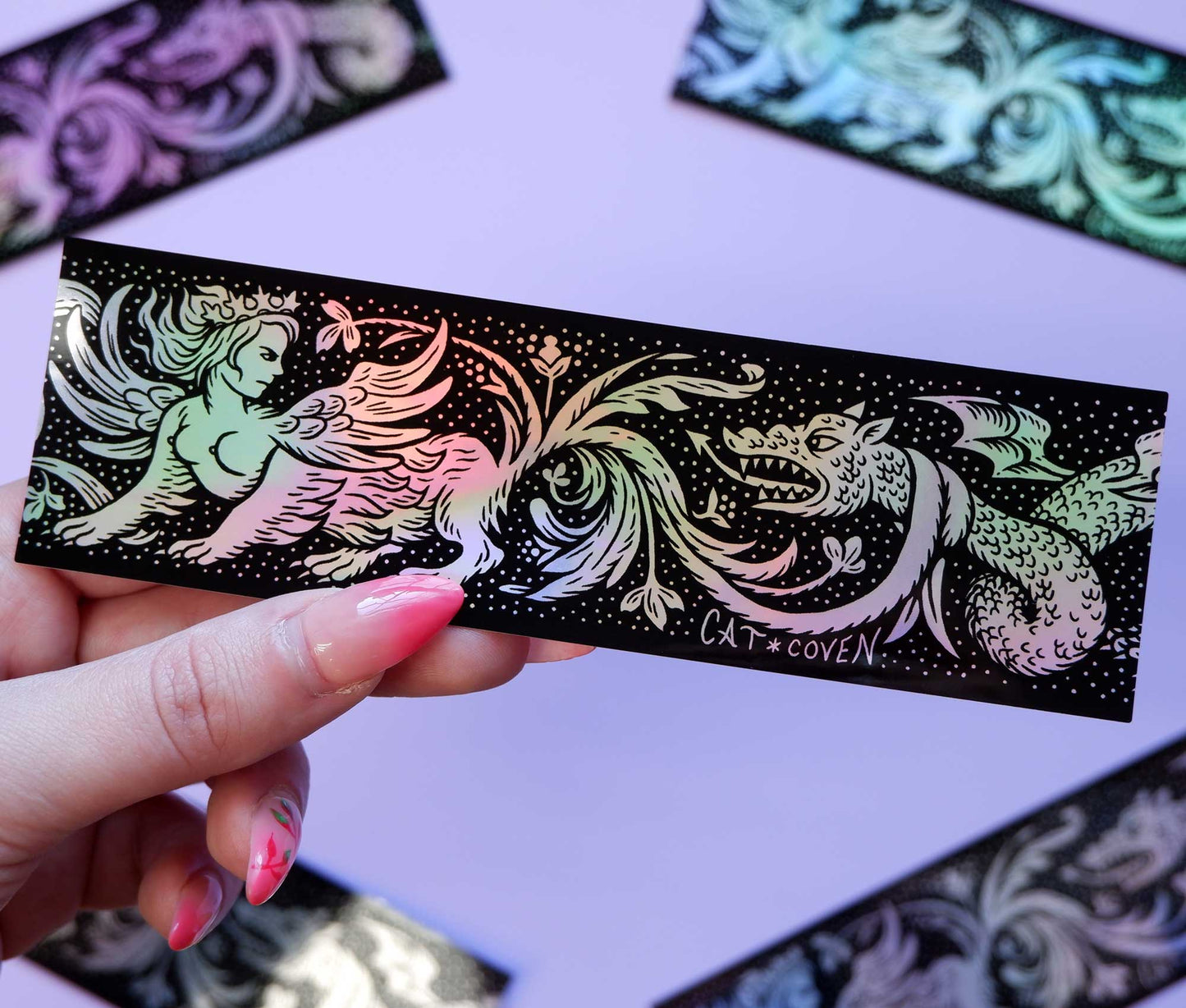 Sphinx vs Dragon - Holographic Sticker