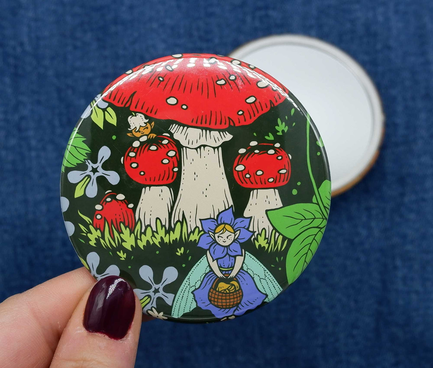 Toadstool Fairy - Pocket Mirror