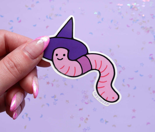 Witchy Worm - Sticker