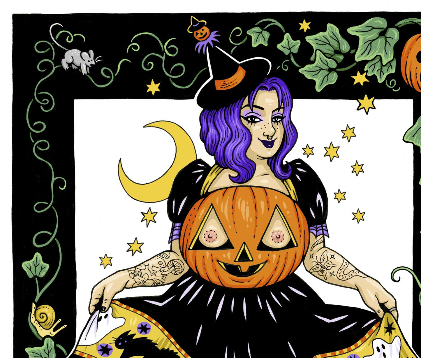 Pumpkin Witch - Fine Art Print
