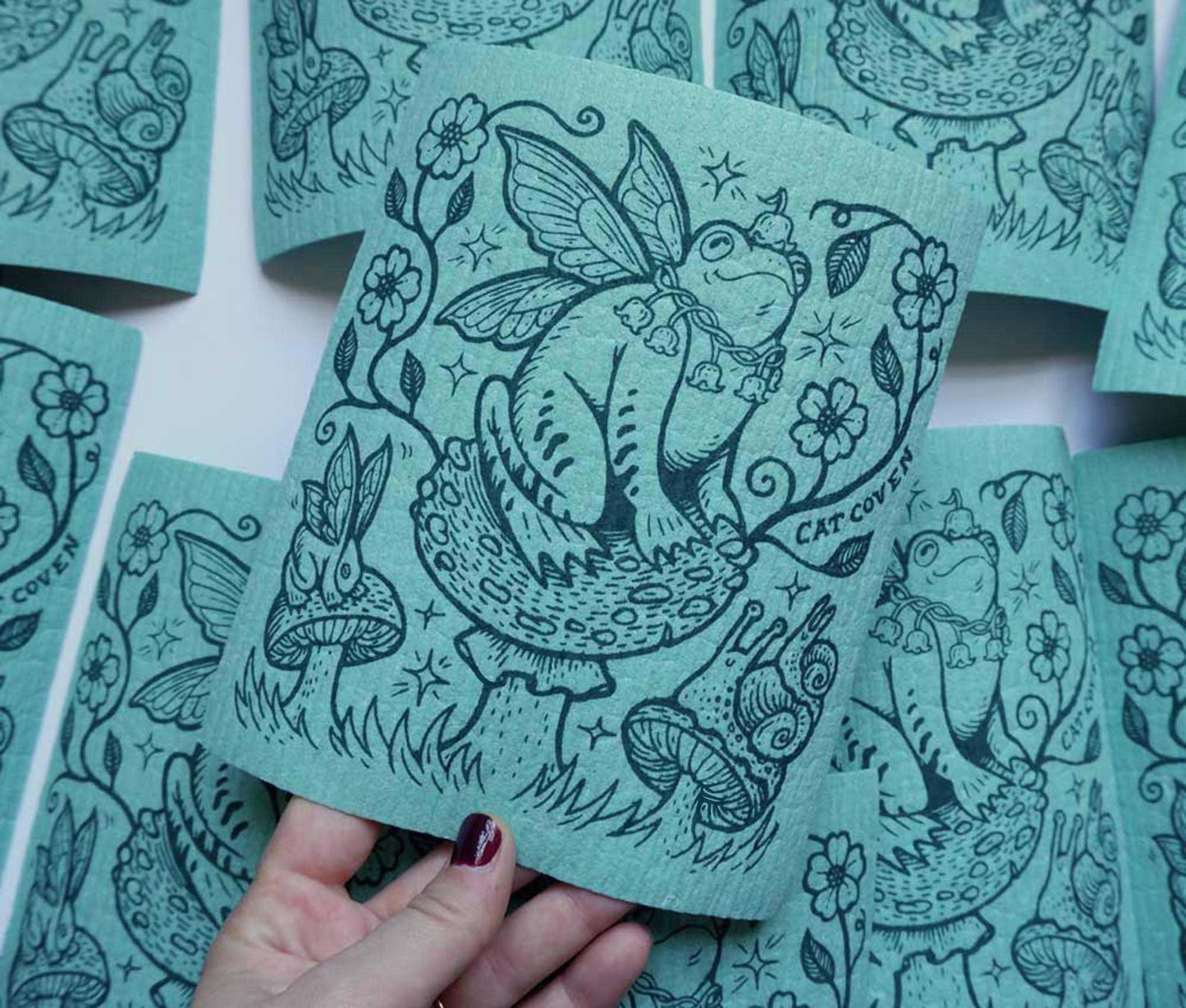 Frog Fairy - Swedish Dishcloth