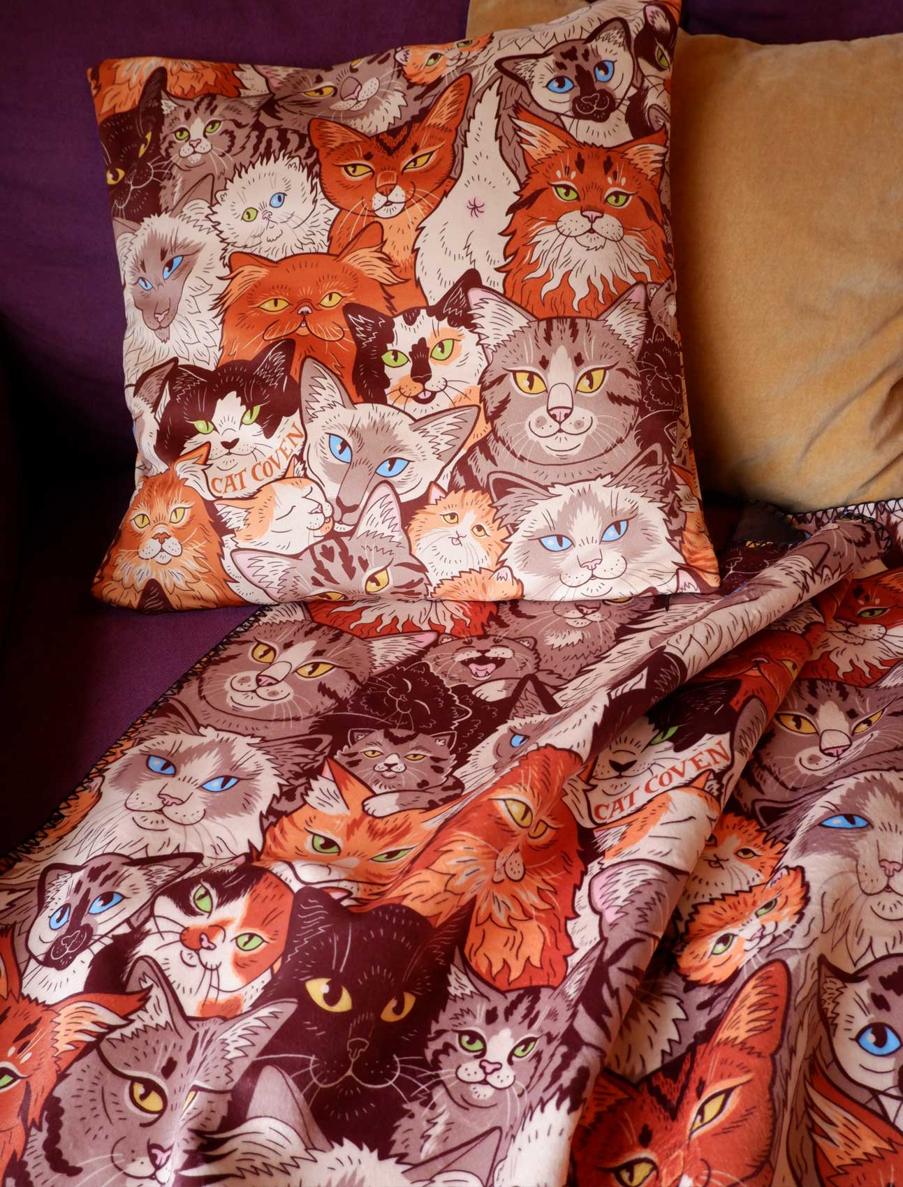 Clutter of Cats - Minky Blanket