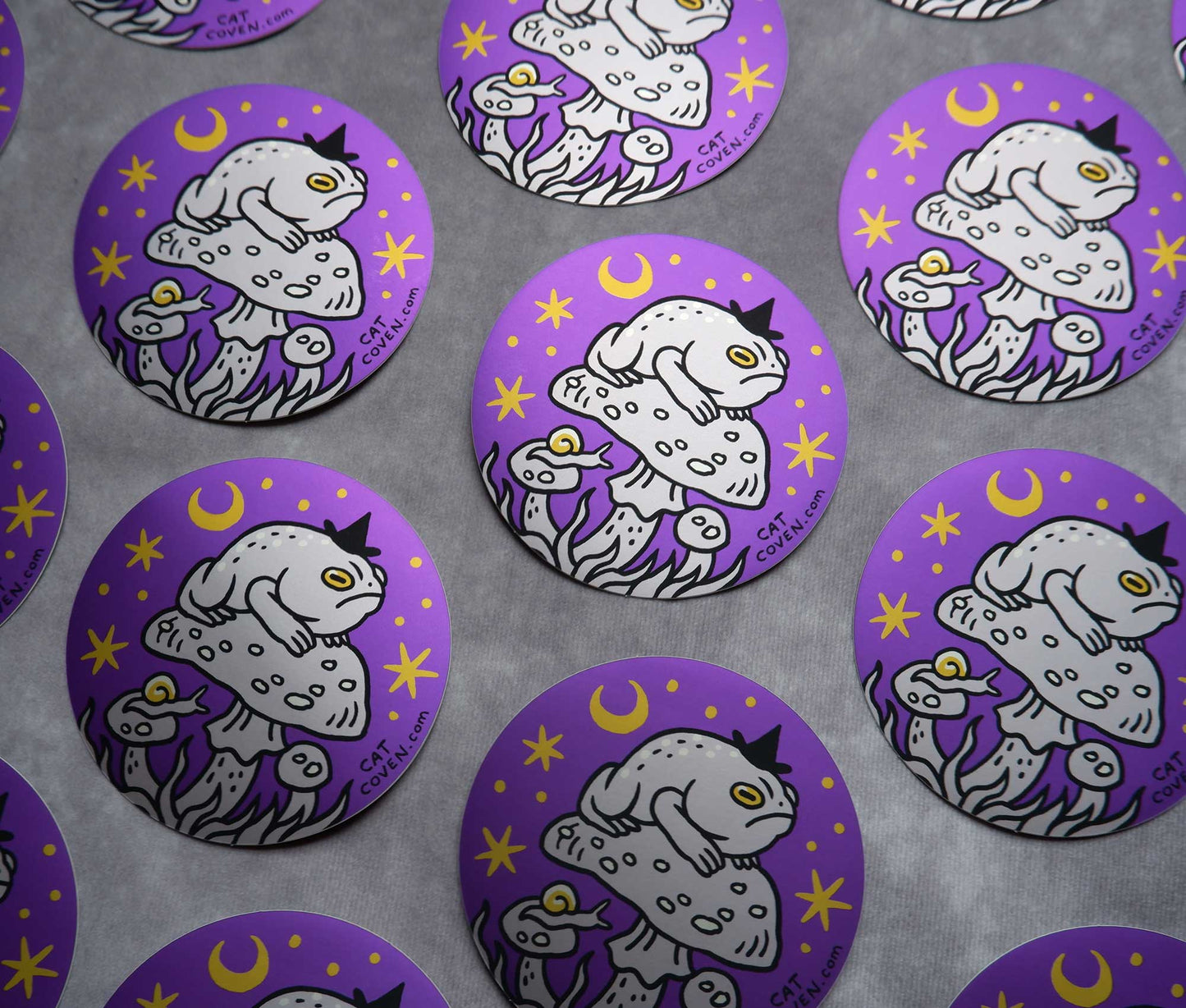 Grumpy Toad Witch - Matte Mirror Sticker