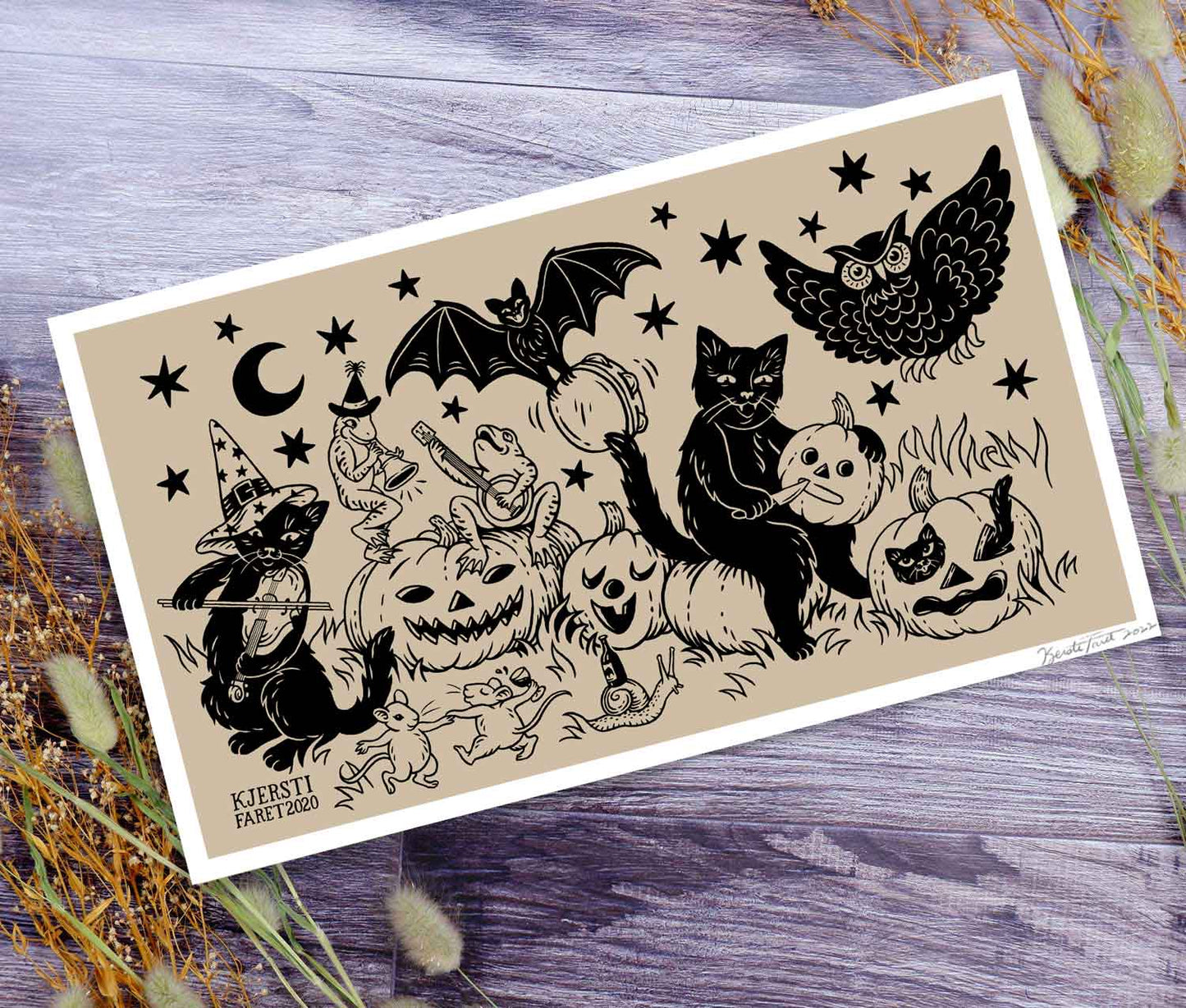 Halloween Jamboree (Monochrome) - Fine Art Print