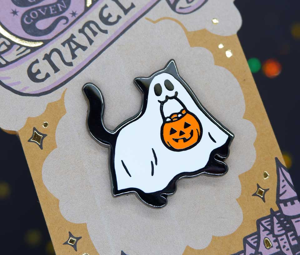 Ghost Cat - Enamel Pin