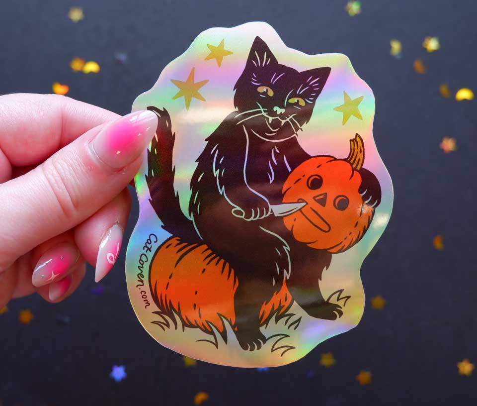 Pumpkin Carver - Holographic Sticker