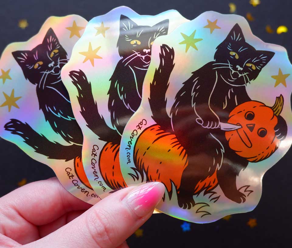 Pumpkin Carver - Holographic Sticker