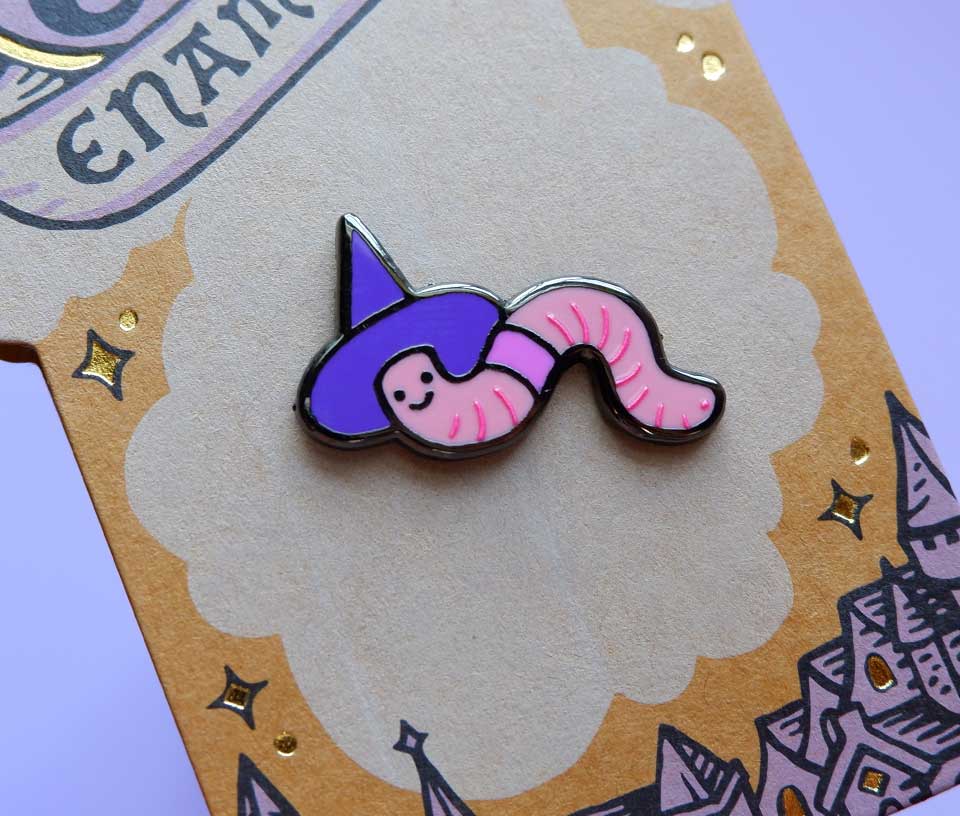 Witchy Worm - Enamel Pin