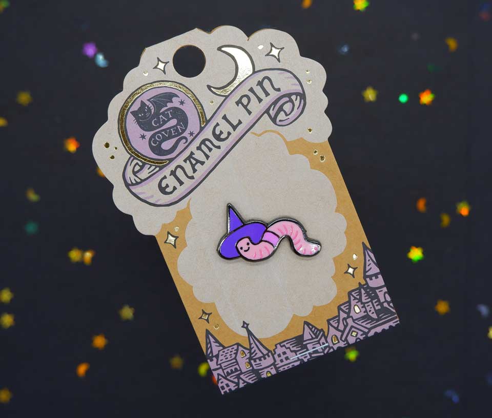 Witchy Worm - Enamel Pin