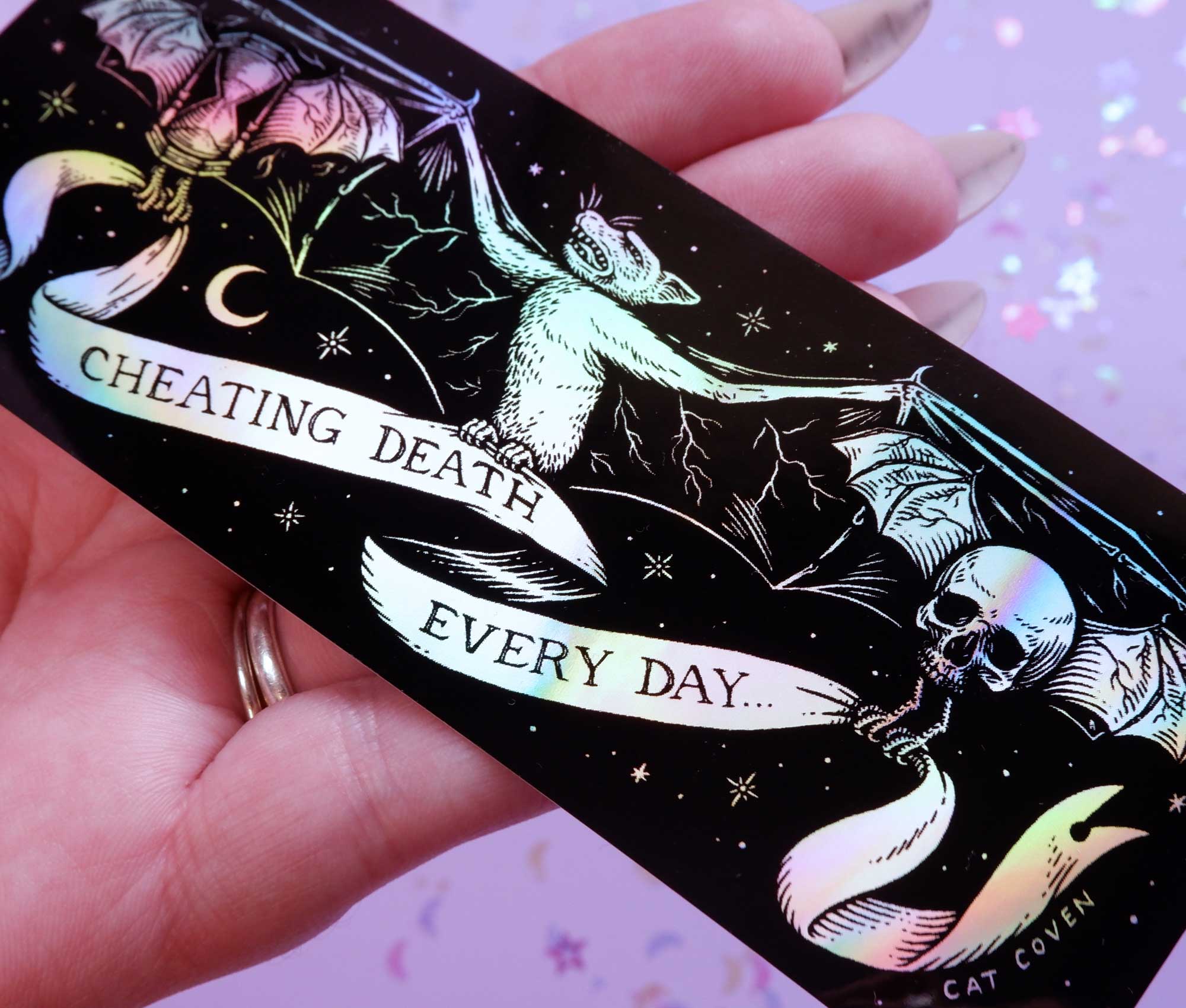 Deact Sticker Cheating Death - Holographic Sticker – Cat Coven