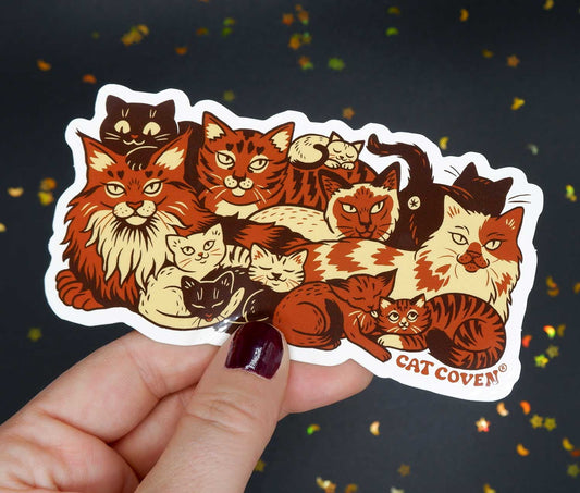 Clutter of Cats - Vinyl Sticker