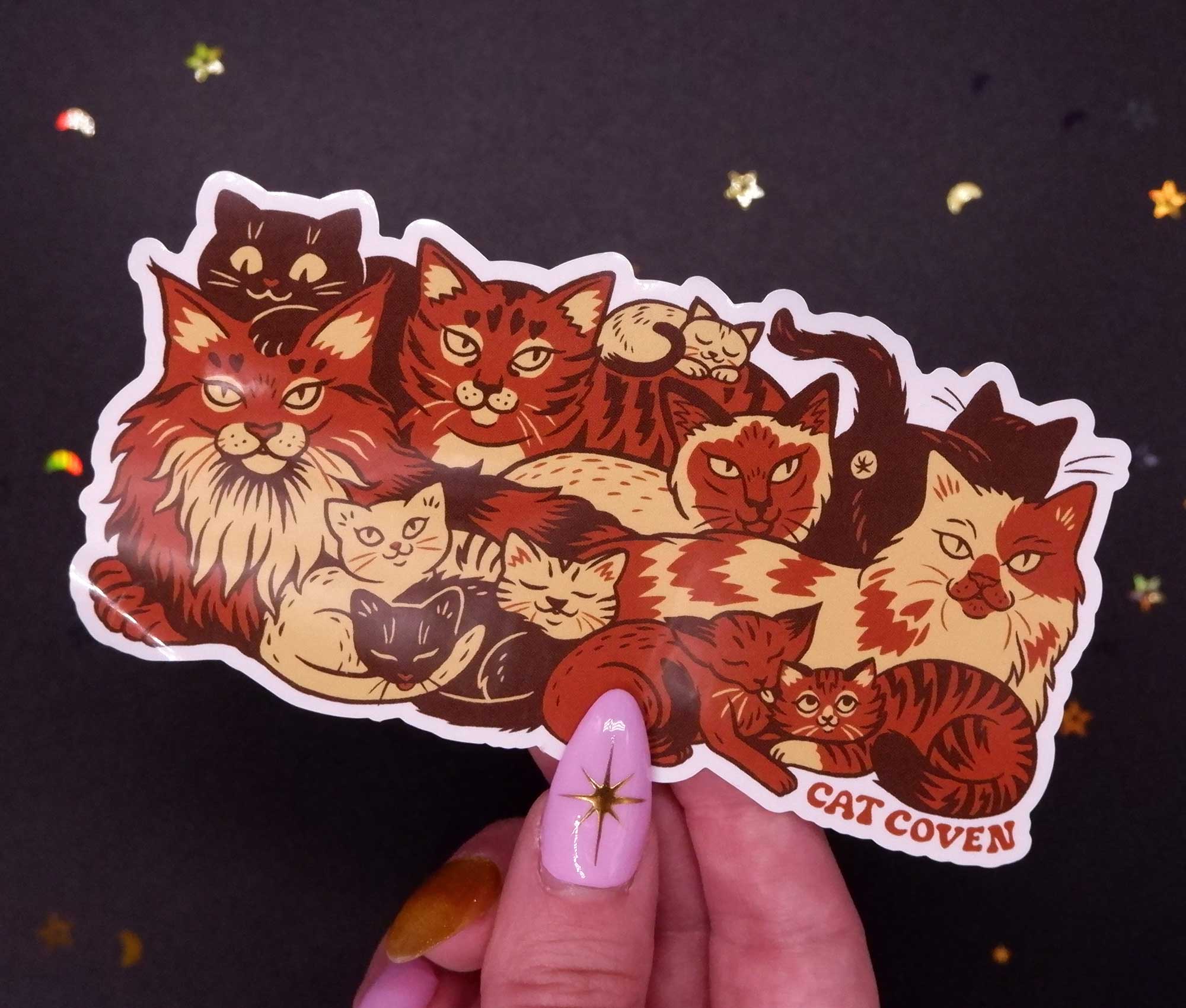 Clutter of Cats - Sticker