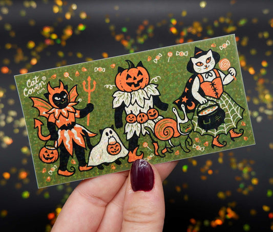 Costume Cats - Glitter Sticker