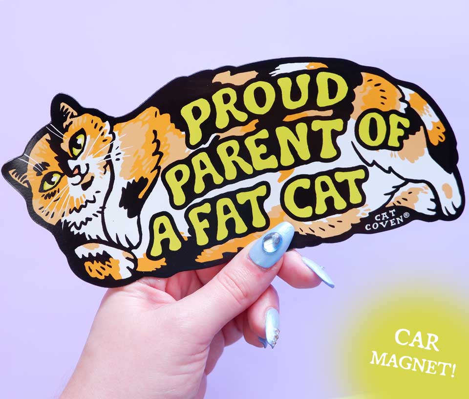 Fat Cat (Calico) - Car Magnet