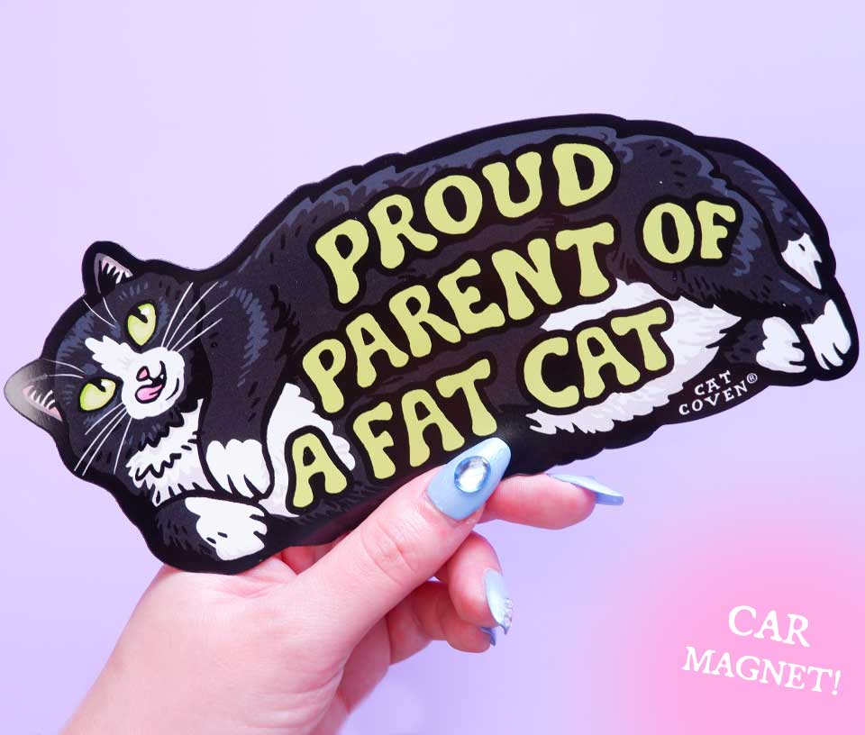 Fat Cat (Tuxedo) - Car Magnet