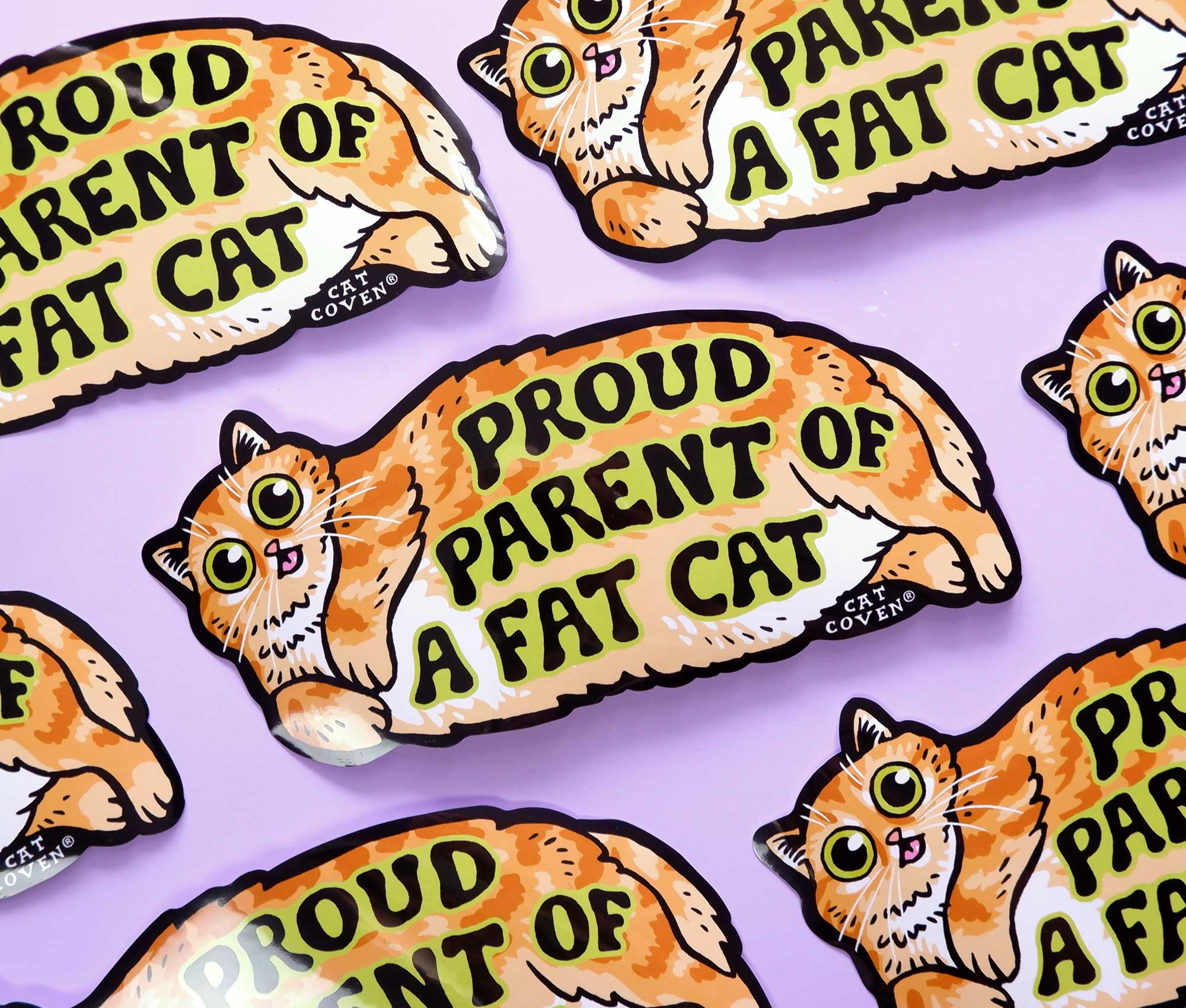Fat Cat (Orange) - Bumper Sticker