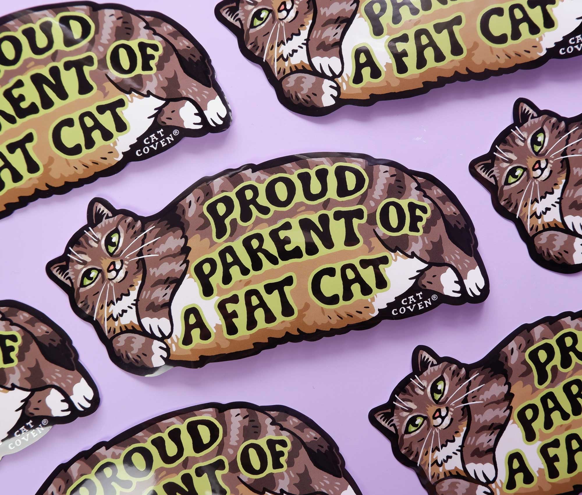 Fat Cat (Tabby) - Bumper Sticker