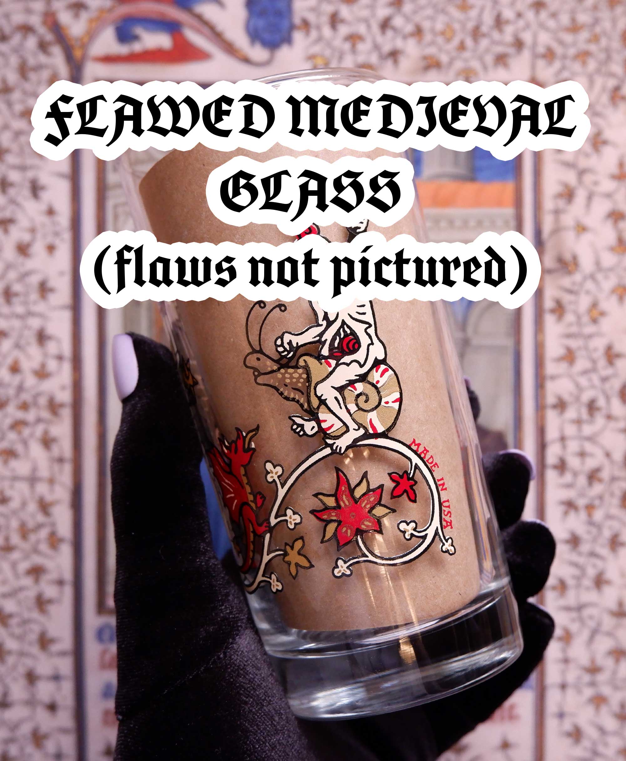 FLAWED ✷ Medieval Battle - Drinking Glass
