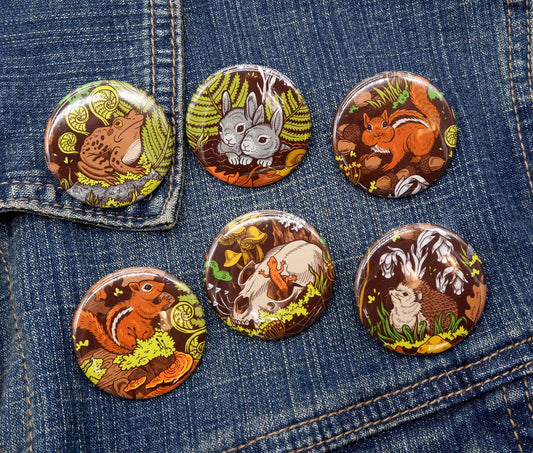 Forest Friends - Pinback Button Set