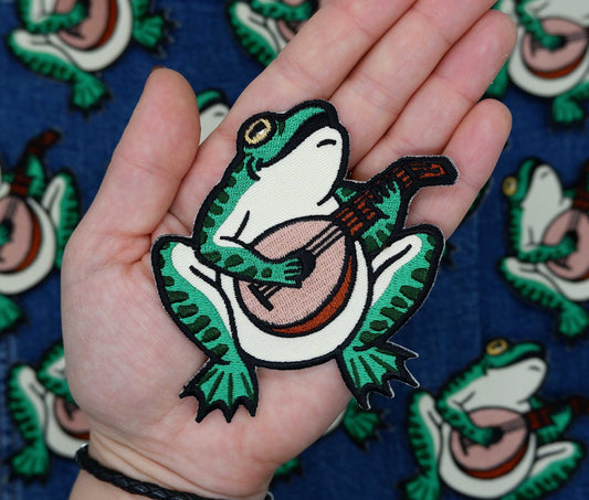 Frog Serenade - Embroidered Patch