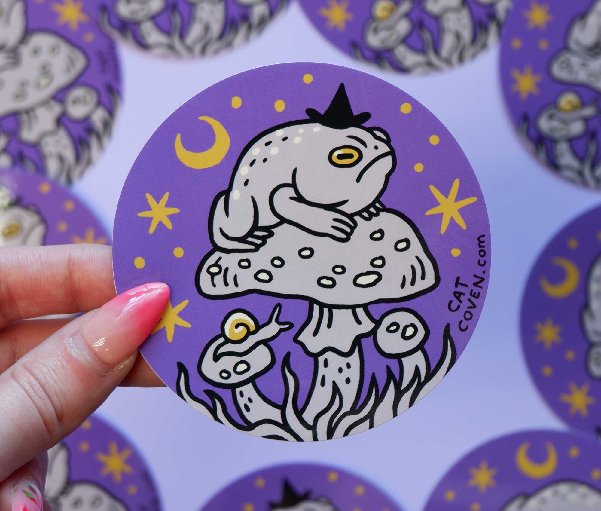 Grumpy Toad Witch - Sticker