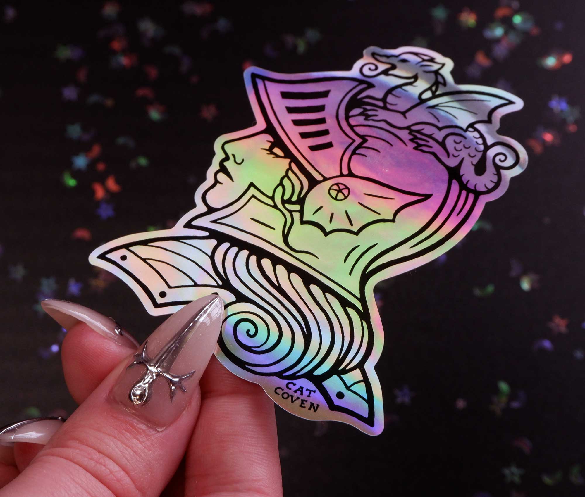Lady Knight Sticker Lady Knight - Holographic Sticker – Cat Coven