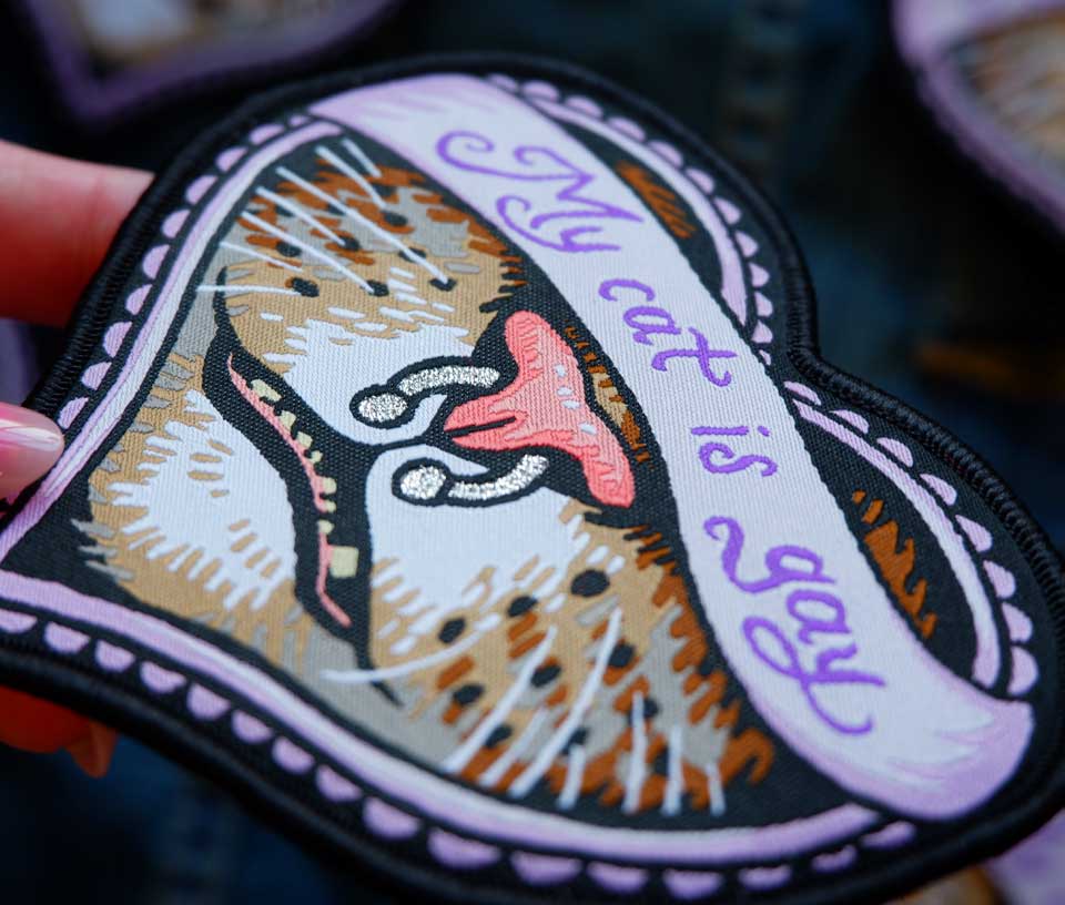 My Cat Is Gay - Woven Patch