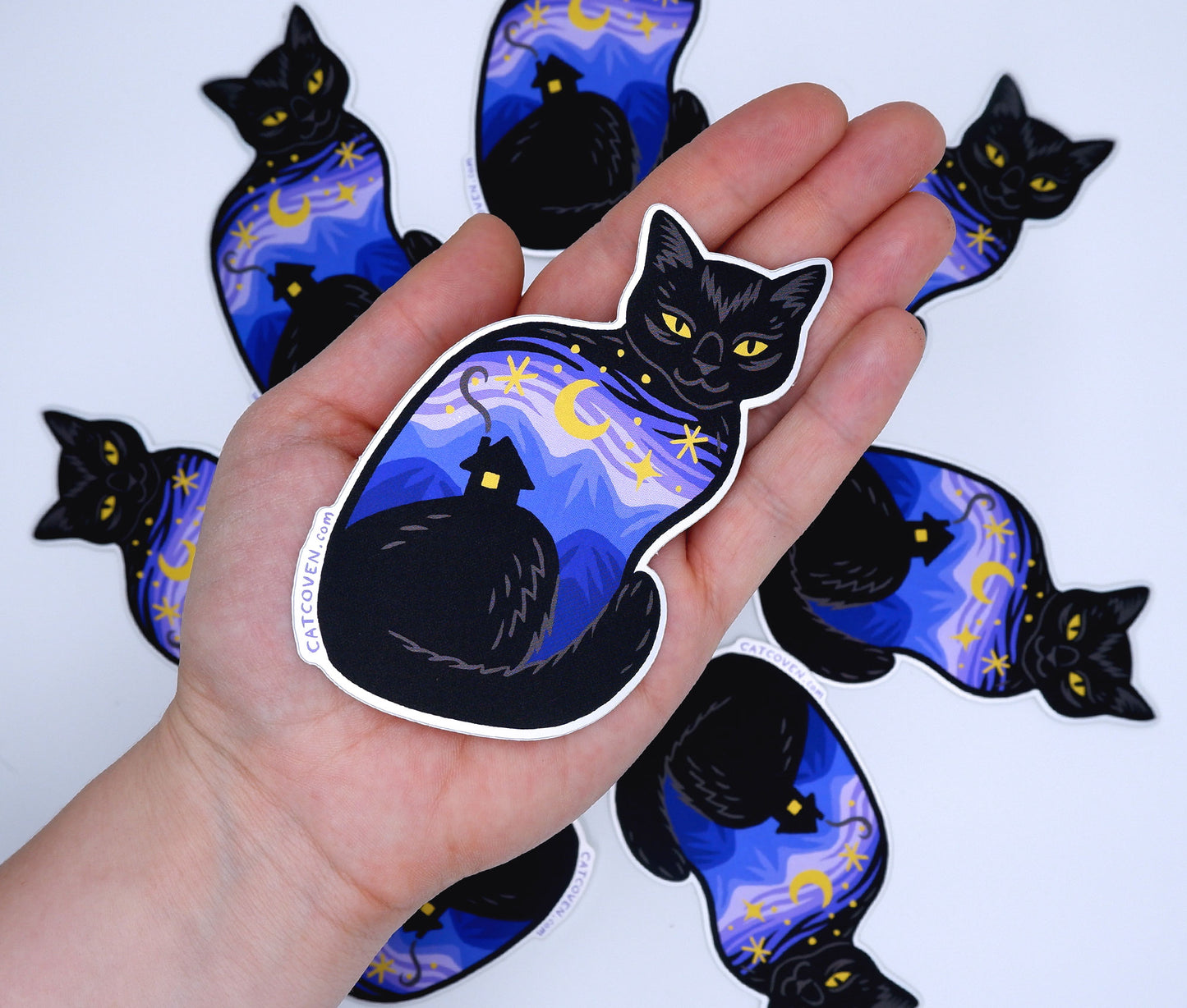 Twilight Cat - Matte Mirror Sticker