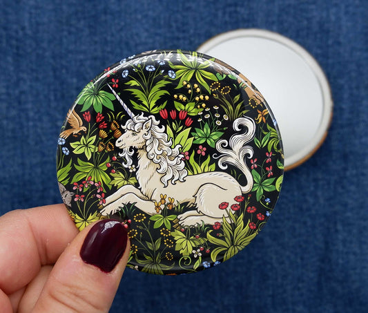 Unicorn Tapestry - Pocket Mirror