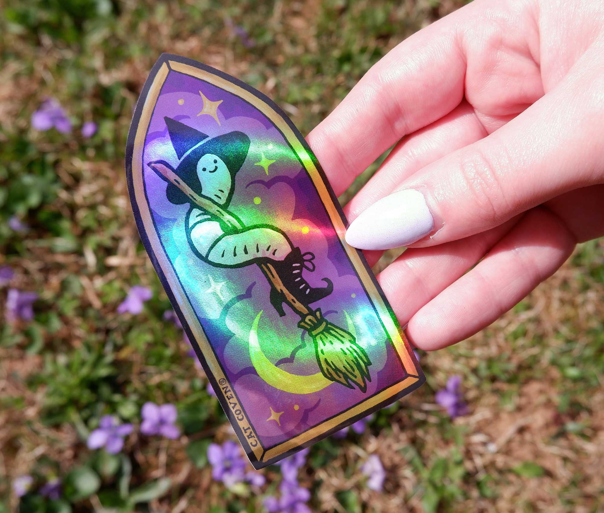 Worm on a Broom - Holographic Sticker