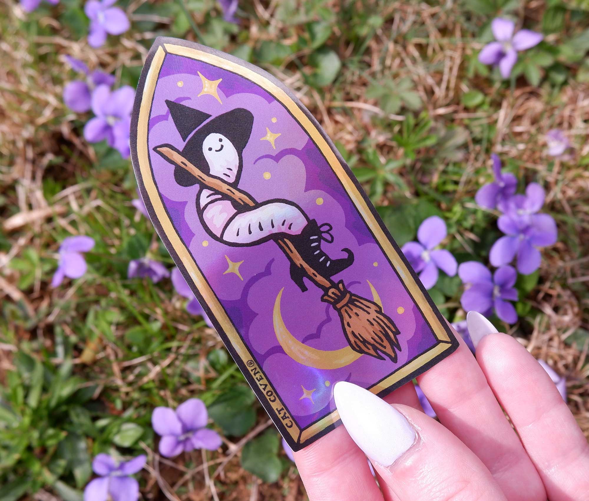 Worm on a Broom - Holographic Sticker