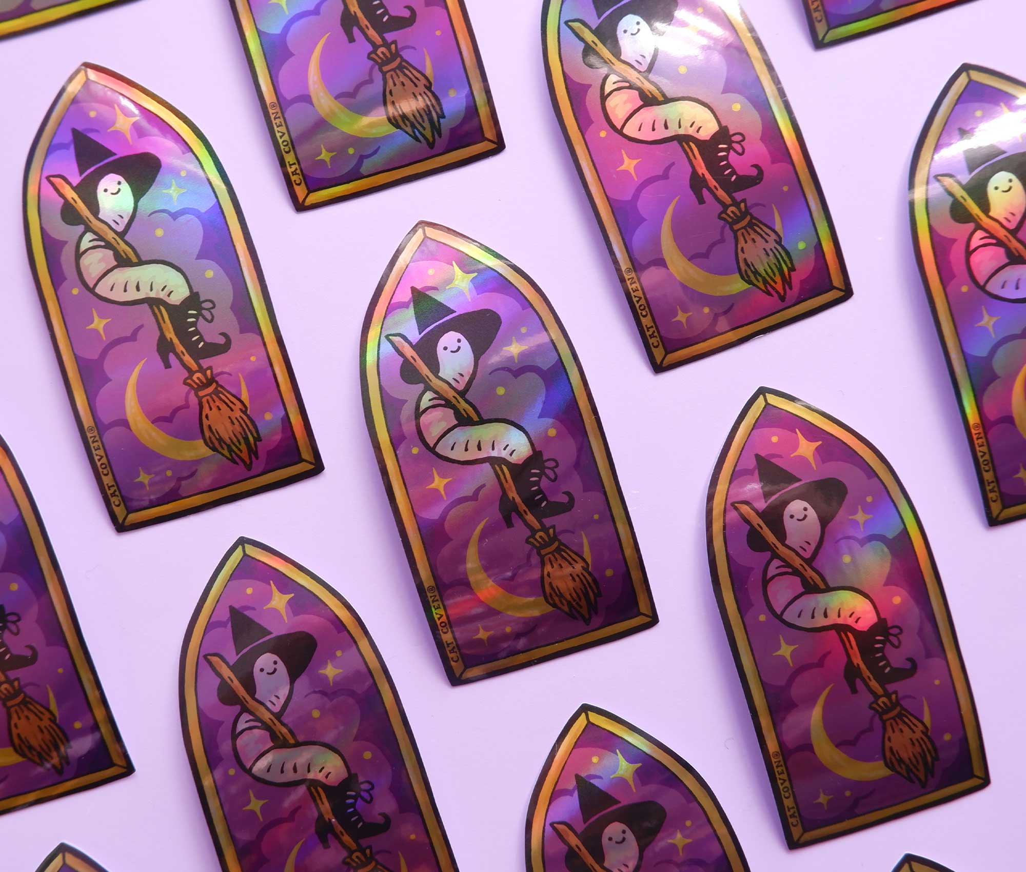 Worm on a Broom - Holographic Sticker
