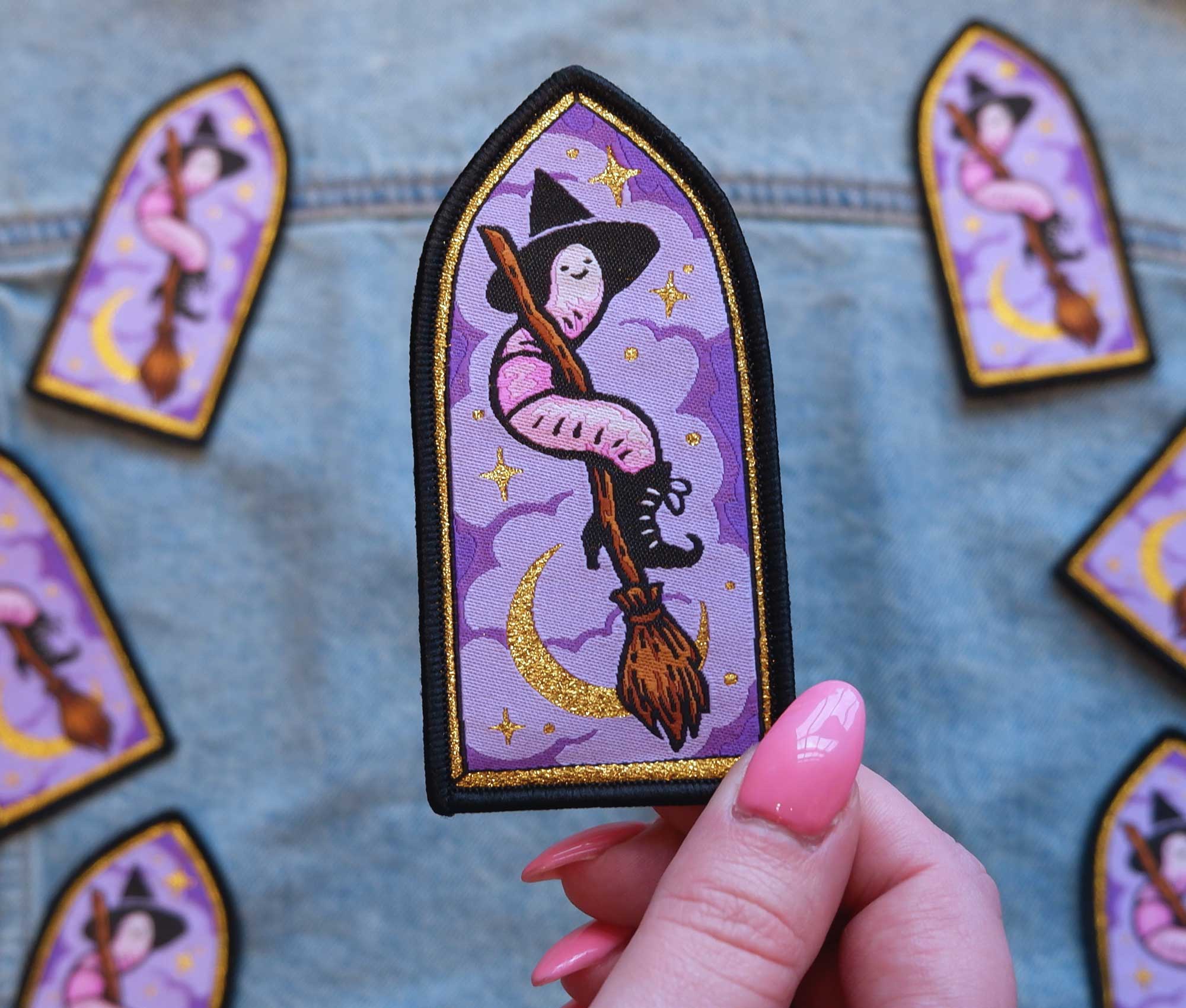 Worm on a Broom - Woven Patch