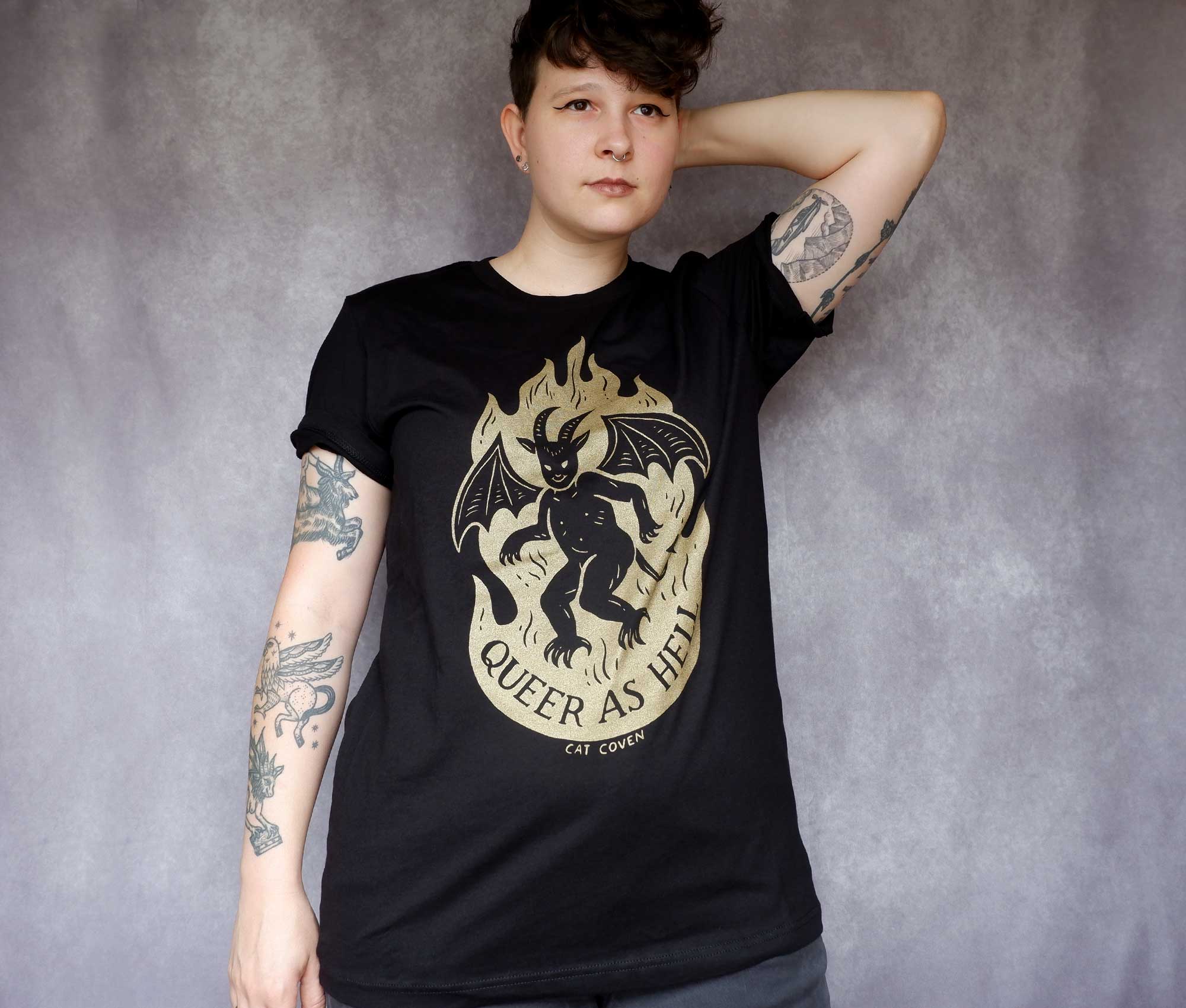 SUPER SALE // Queer as Hell - Crew Neck T-shirt