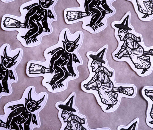 Woodcut Witch - Embroidered Patch