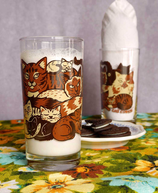 Clutter of Cats - Drinking Glass